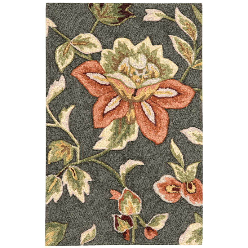 Tapis gris contemporain Karyn, Rectangle 1 pi 9 po x 2 pi 9 po