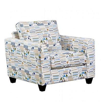 Chaise rembourrée en bois 46 po Aneda