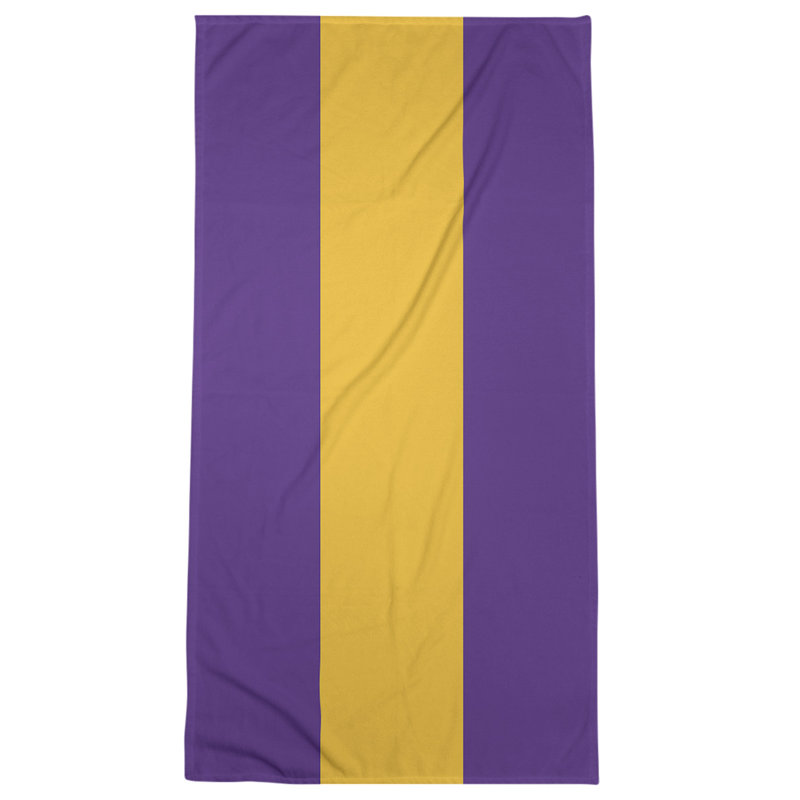 Bath Towel, Purple/Gold