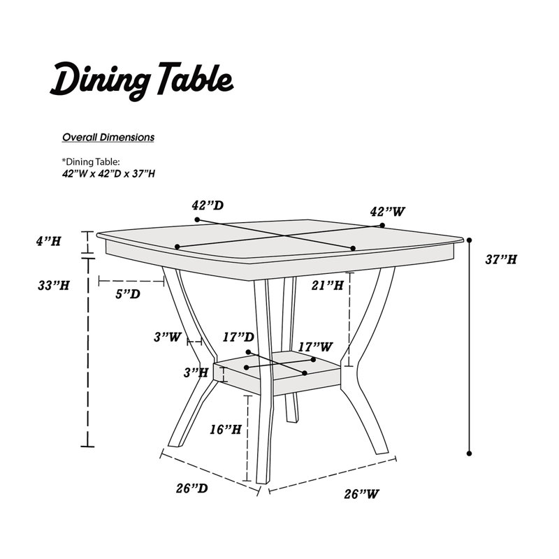 Javius Square Counter Height Table with Storage