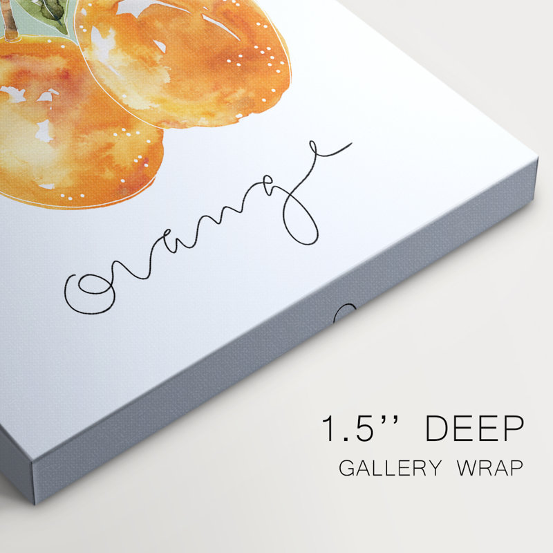Orange -Gallery Wrapped Cavas, 12" H x 8" W