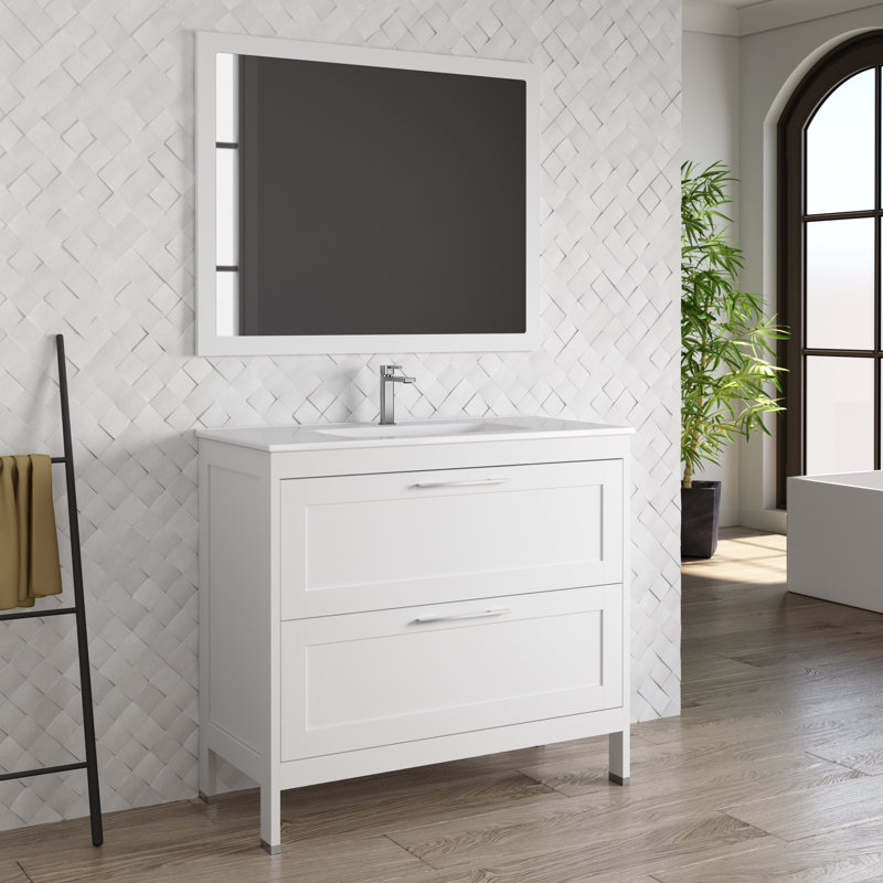 Meuble-lavabo de salle de bain Collection LAKESIDE par DAX, Blanc