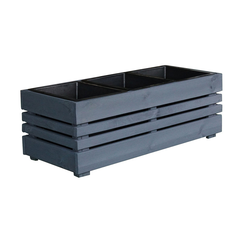 Broshous Wood Planter Box, 32cm H x 90cm W x 40cm D