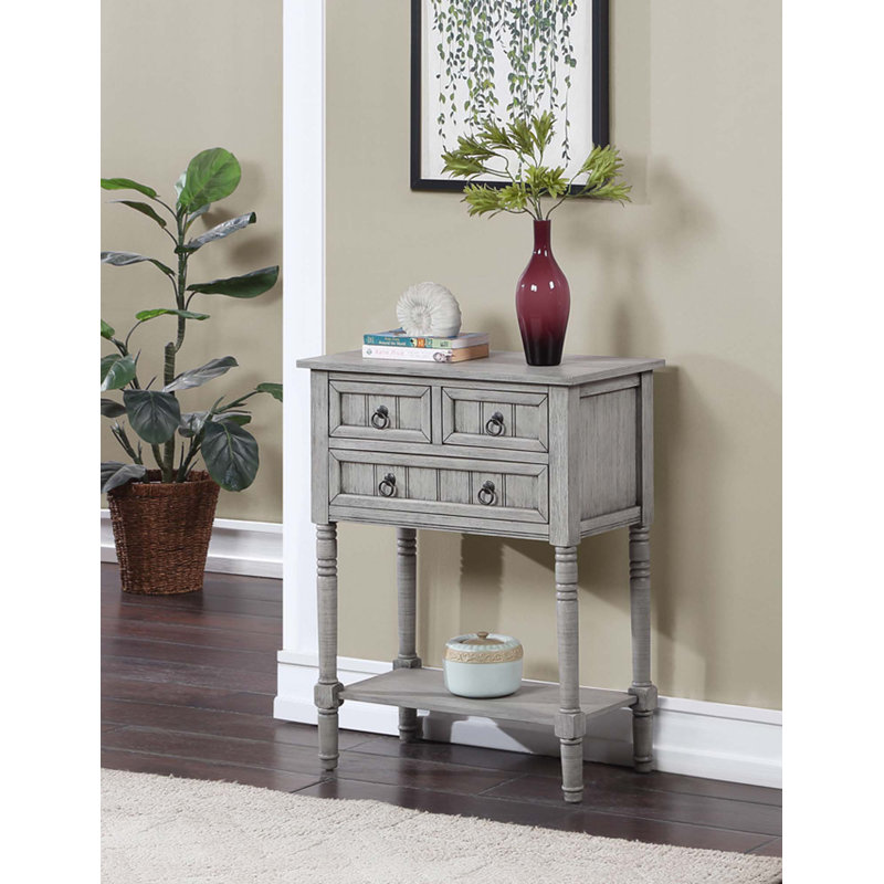 Meayki 24'' Console Table, Wirebrush Light Gray