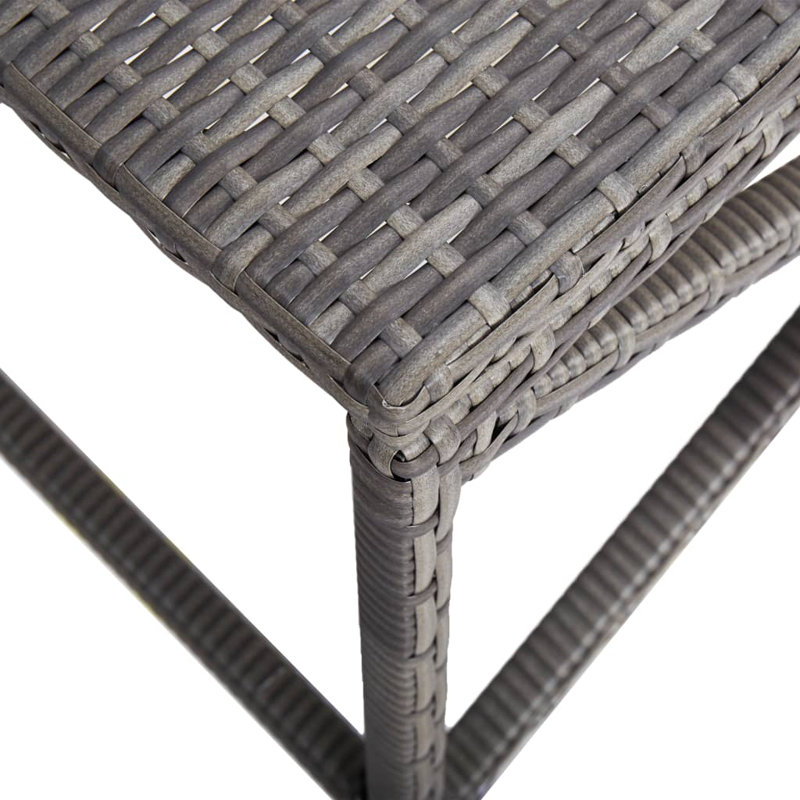 Banc de jardin en acier Rawald, Gris, 16.9" H x 47.2" W x 15.7" D