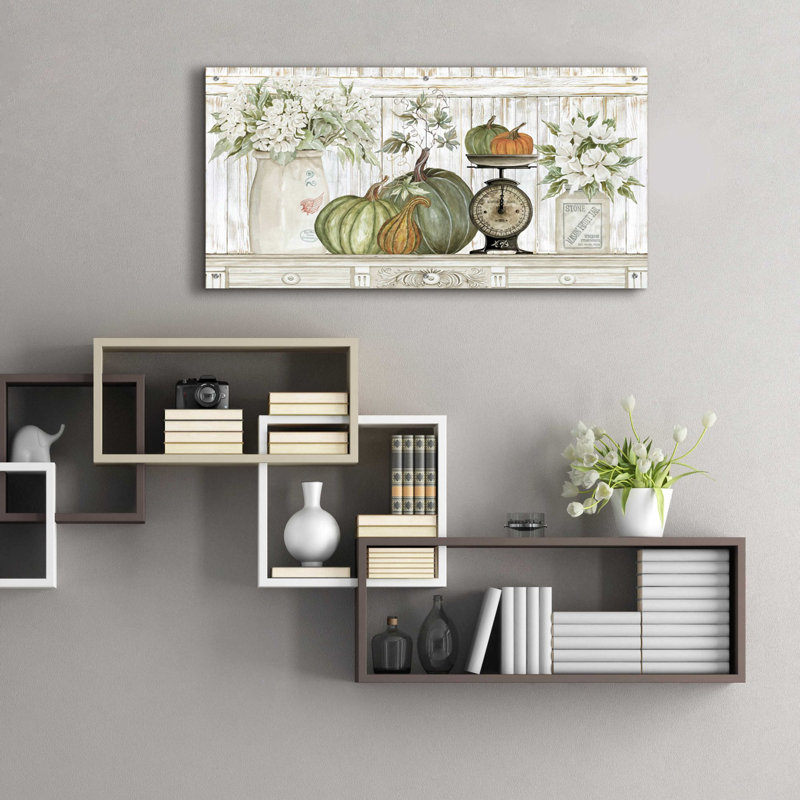 «Kitchen Harvest» par Cindy Jacobs, art mural en verre acrylique, H 24 po x l 48 po x P 0,2 po