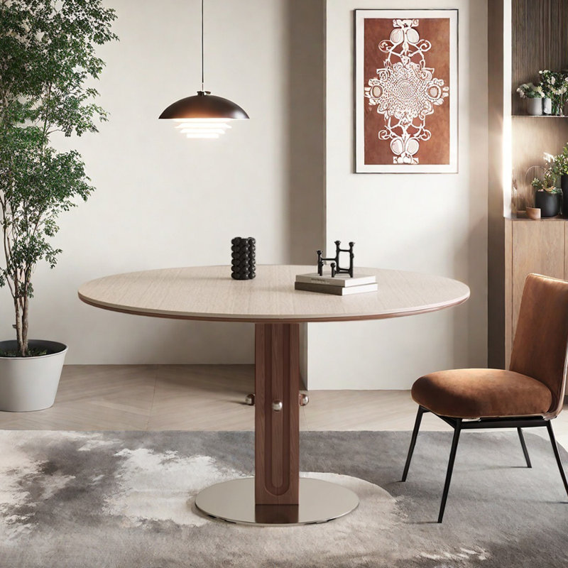 Table de salle à manger ronde, H 29,52 po x L 47,24 po x l 47,24 po