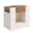 Rustic Oak Top/White Wood Base