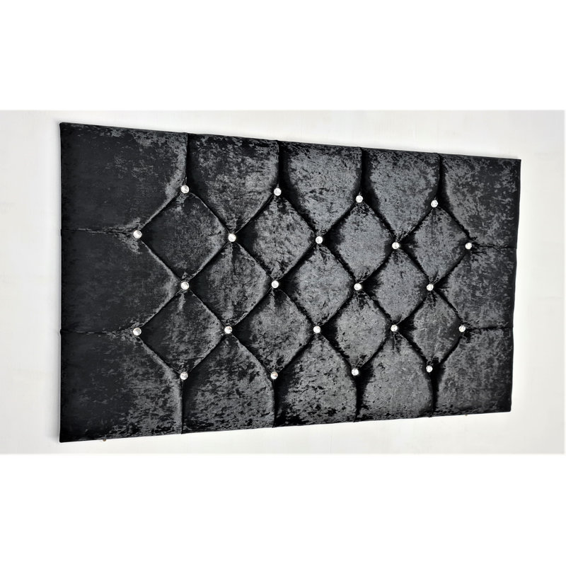 Mccraw Upholstered Headboard, Small Double (4'), Black