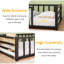 Lits simples Safe, structure en métal robuste, chambre d'enfant moderne et compacte