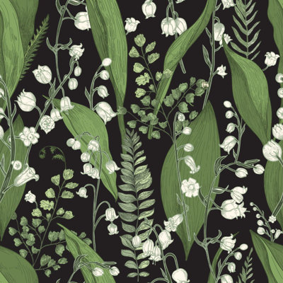 Lilies Of The Valley Wallpaper B1002