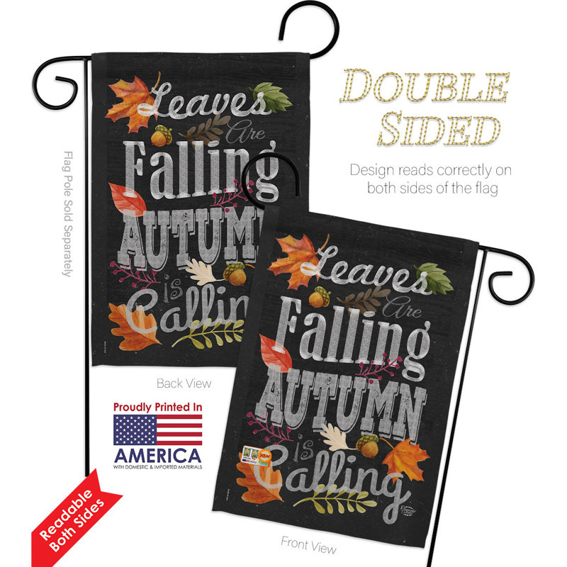 Double Sided 18.5'' H x 13'' W Polyester Garden Flag