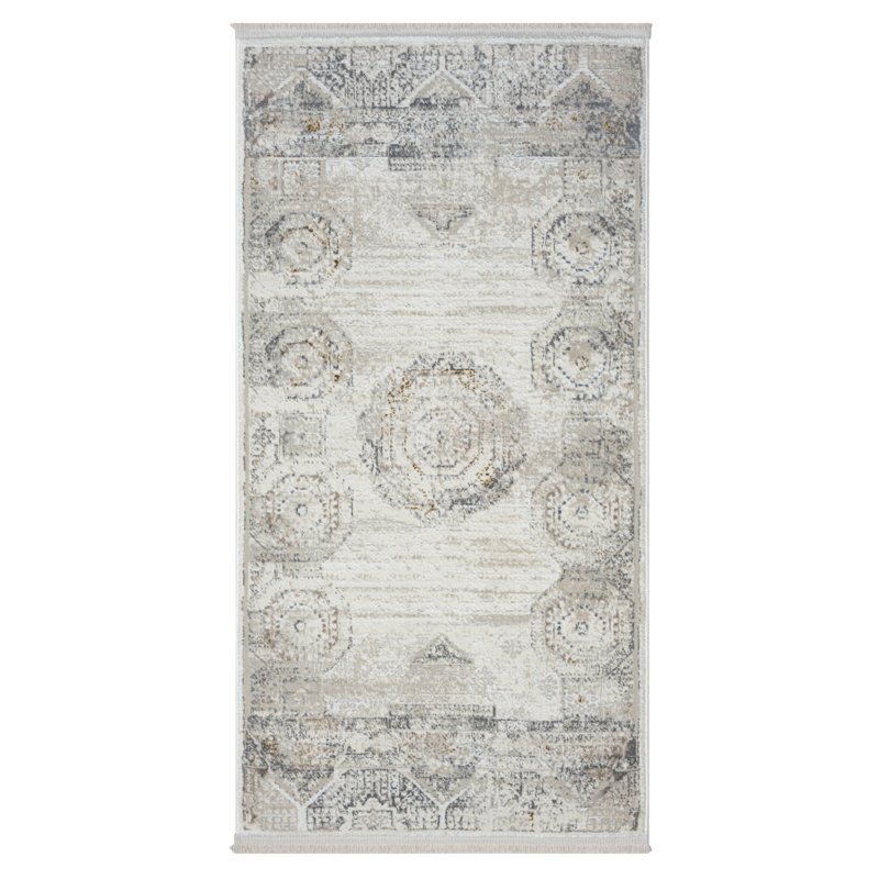 Anatolia in Kazak design, cream Rug, Rectangular 80 x 150cm