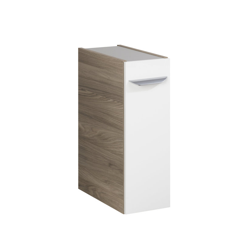 Luxor Bathroom Cabinet, Brown/White, Left