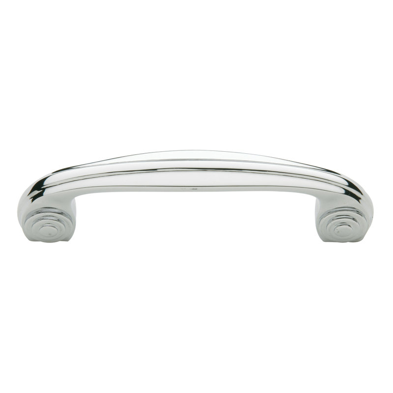 Deco Arch Pull, Polished Nickel, 3.5"