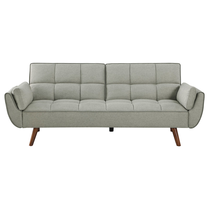 Grey Tufted Convertible Sofa Bed