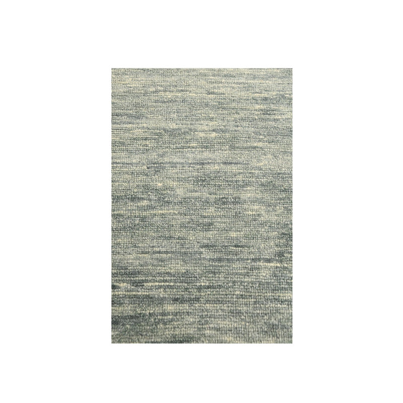 Tapis noué à la main 2 pi x 3 pi de couleur unie gris pastel