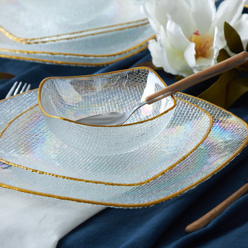 Karaca Goya 18-Piece Glass Dinner Set for 6 People