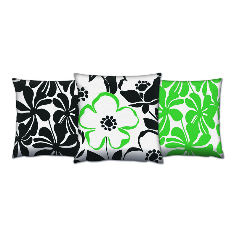 Floral Cotton Blend Outdoor Throw Pillow