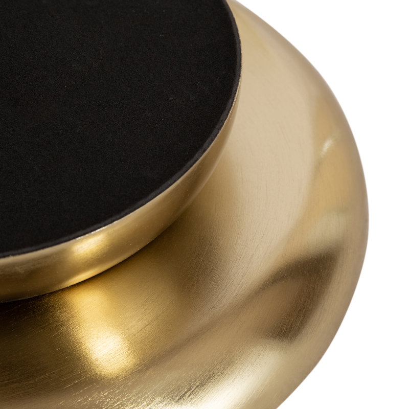 Stovring Round Metal Lazy Susan Tray, Gold