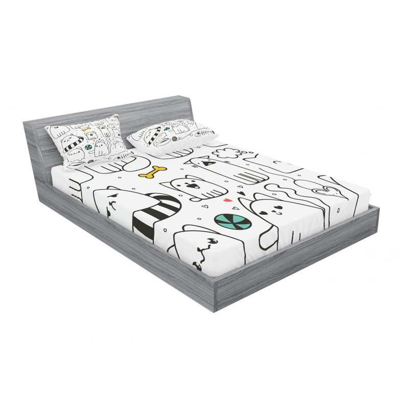Microfiber Sheet Set, Full/Double Sheet Set with Fitted Sheet