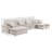 155.7" W 6-Piece Modular Chenille Sectional-350313746