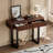 Solid Wood Entryway Table with Fluted Design-1076214802