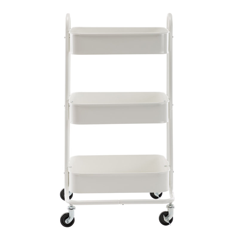 31'' H x 18'' W Utility Cart with Wheels, White