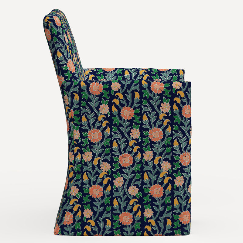 Rekha Slipcover Dining Chair, Jr Laranya Multi Floral Linen