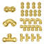 Raccords de tuyaux 1/2 "25PCS (droits, coudes, tés) à emboîter pour système d'air