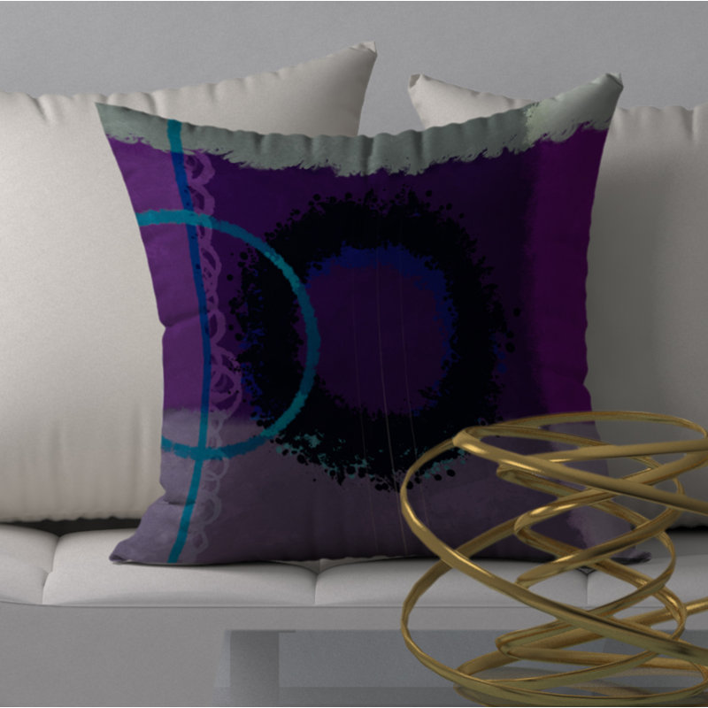 Abstract Reversible Throw Pillow, 18" H x 18" W