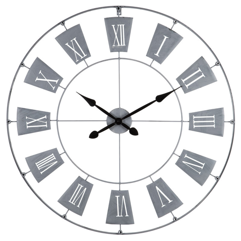 Metal Wall Clock, 90cm H x 90cm W x 4cm D