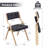 Elegantly Designed Foldable Chair With Solid Wood Frame And Button-Tufted Upholstered Backrest And Seat-263073471