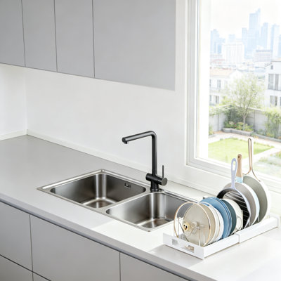 Expandable Pot and Pan Organizer Inside Cabinet