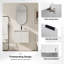 Meuble-lavabo flottant 24 po avec lavabo en résine - 2 portes à fermeture en douceur blanc brillant