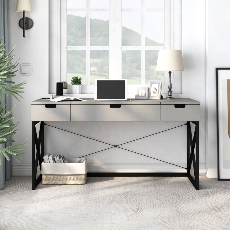Ashiya 60"W Lift Top Desk, Gray