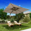 Parasol de patio extérieur carré douillet 10 pi Gentle Chic-85856850