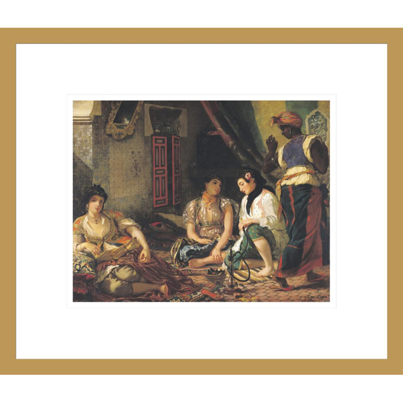 Les femmes d'Alger dans leur appartement par Eugène Delacroix, H 13,75 po x l 15,96 po