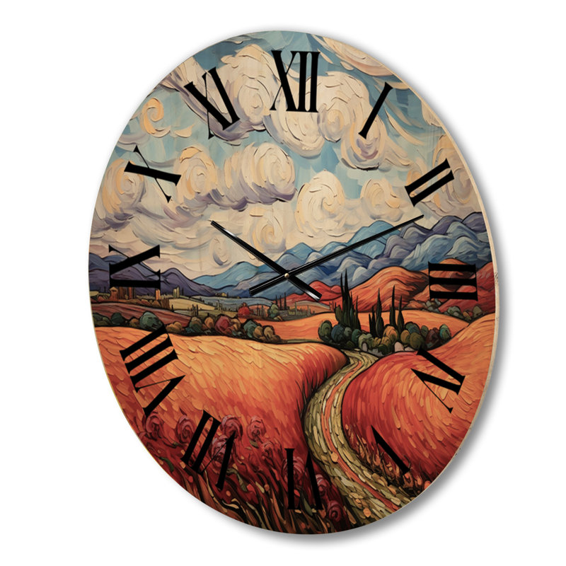 Horloge murale Vangogh Autumn Path IV - Vangogh, Grand