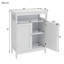 Armoire de rangement pour salle de bain avec portes à double volets - blanc