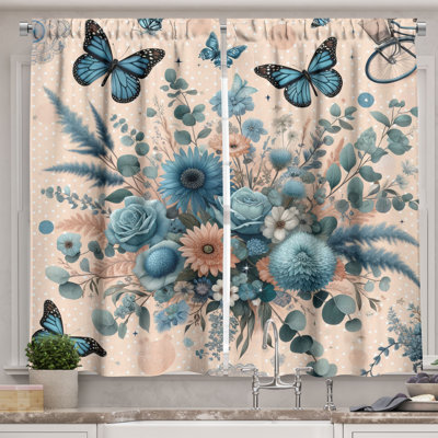 Floral Kitchen Curtain