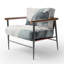 Fauteuil d'appoint rembourré abstrait bleu II-112889546
