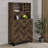 Harlie Rustic Oak 2-Doors Wine Cabinet
