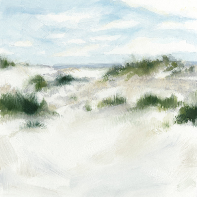 «White Sands I», peinture sur toile tendue, H 12 po x l 12 po