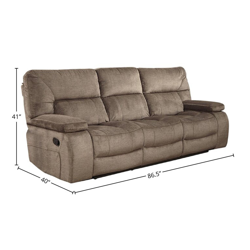 Lark Manor Aleeccia 86.5'' Upholstered Reclining Sofa & Reviews | Wayfair