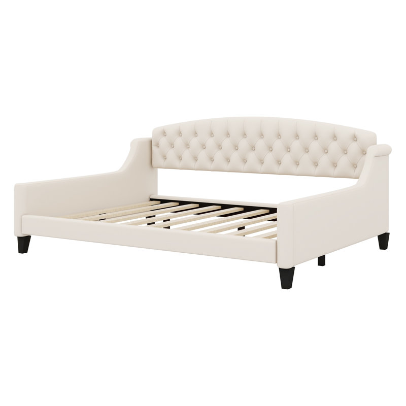 Breannon Upholstered Daybed, Full / Double, Beige
