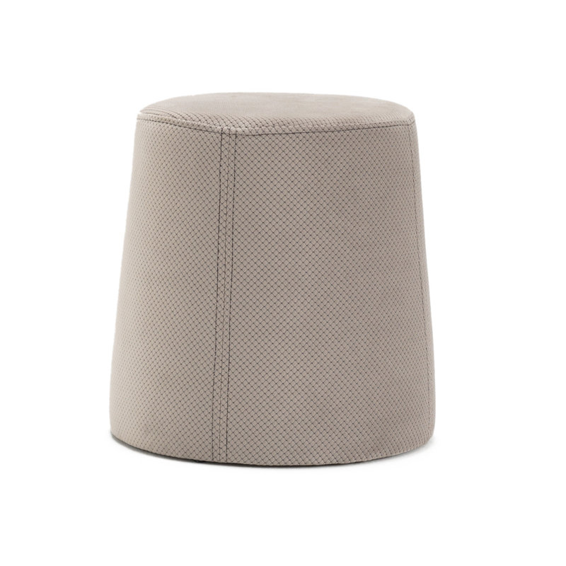 Repose-pieds de 13,8 po Frederika, 100 % polyester gris