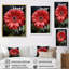 Red Daisiy Flowers I - Art mural sur toile florale-301223320-301223322