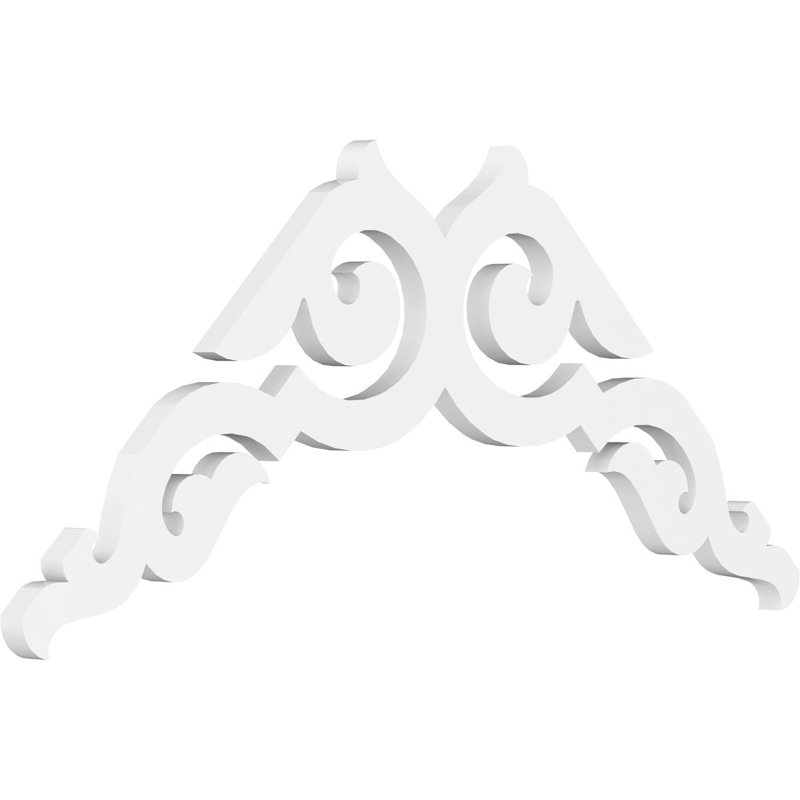 Rotherham Signature Urethane Gable Pediment, Primed Tan, 18"H x 36"W, 12/12