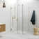 Illume 60 in. x 35 in. x 78 in. 90-degree Fully Frameless Wall Hinged Glass Shower Enclosure